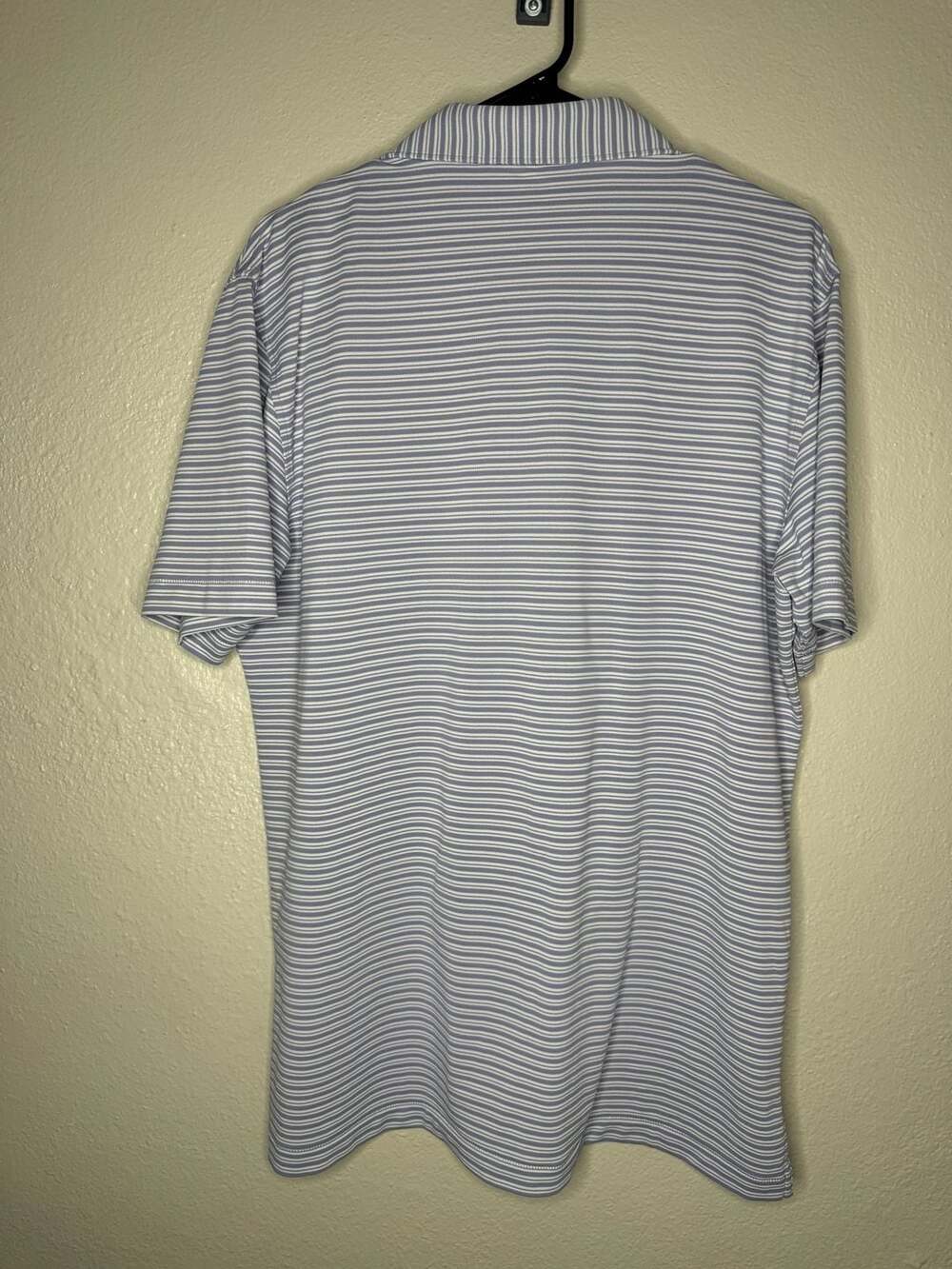 Peter Millar Summer Comfort Blue and White Striped Polo Shirt